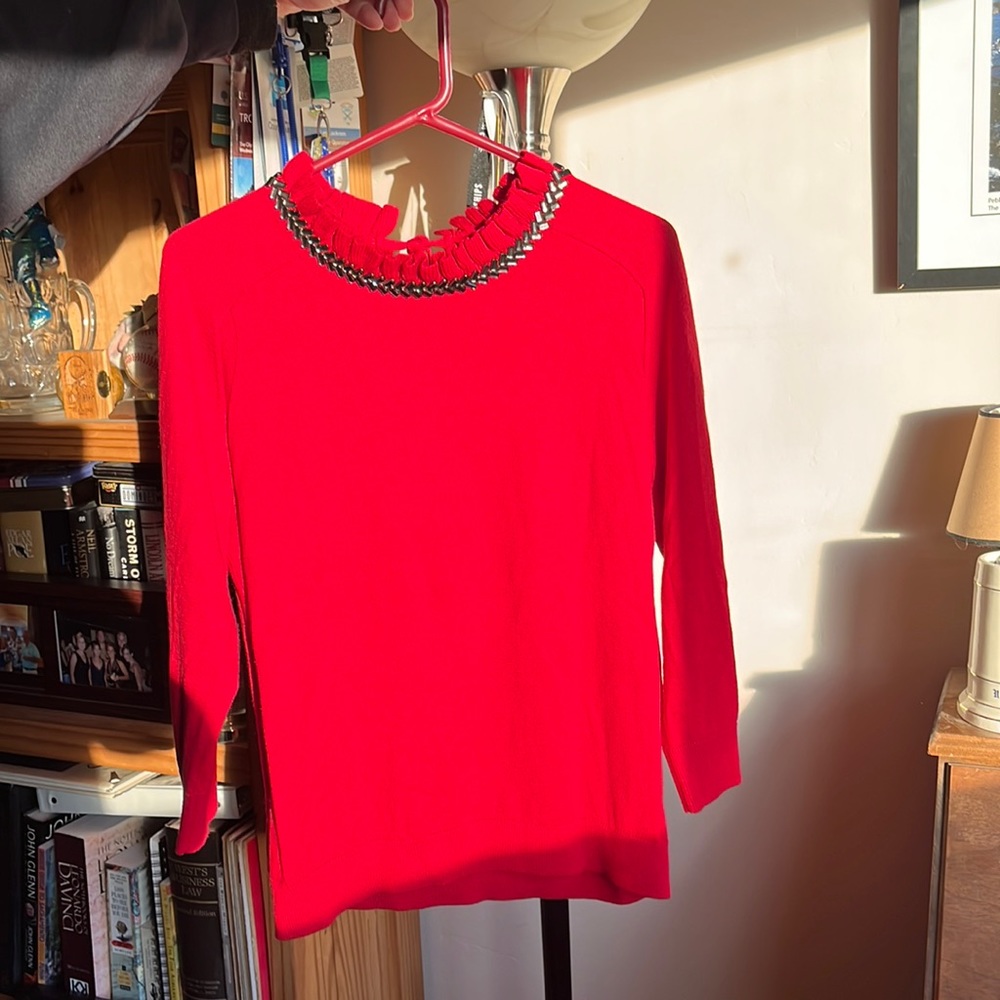 Talbots red sweater